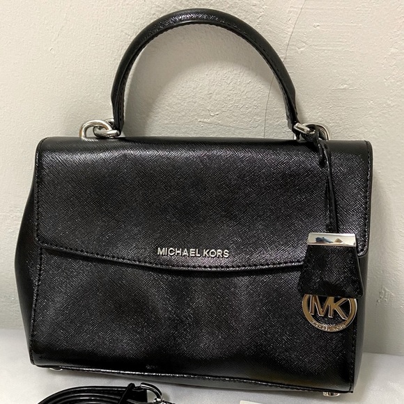 MICHAEL Michael Kors Satchel Top Handle Leather Crossbody Bag Small - Picture 1 of 17